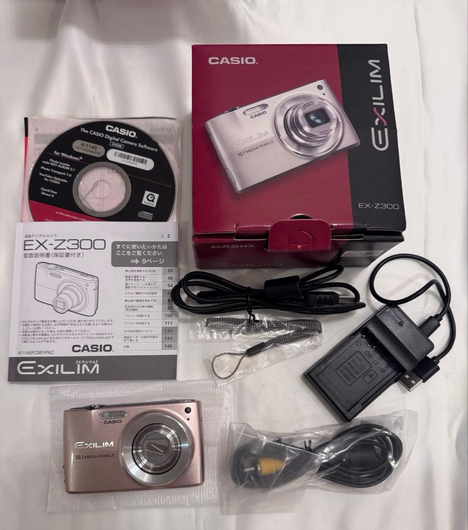 極美品/CASIO EX-Z300 コンパクトデジタルカメラ/ピンク