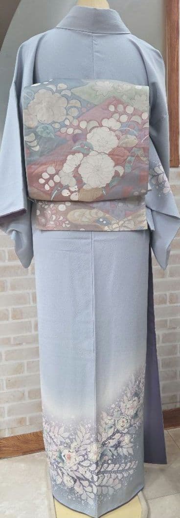辻ケ花付け下げ訪問着4点フルセット、着物、袋帯、帯締め、帯揚げ