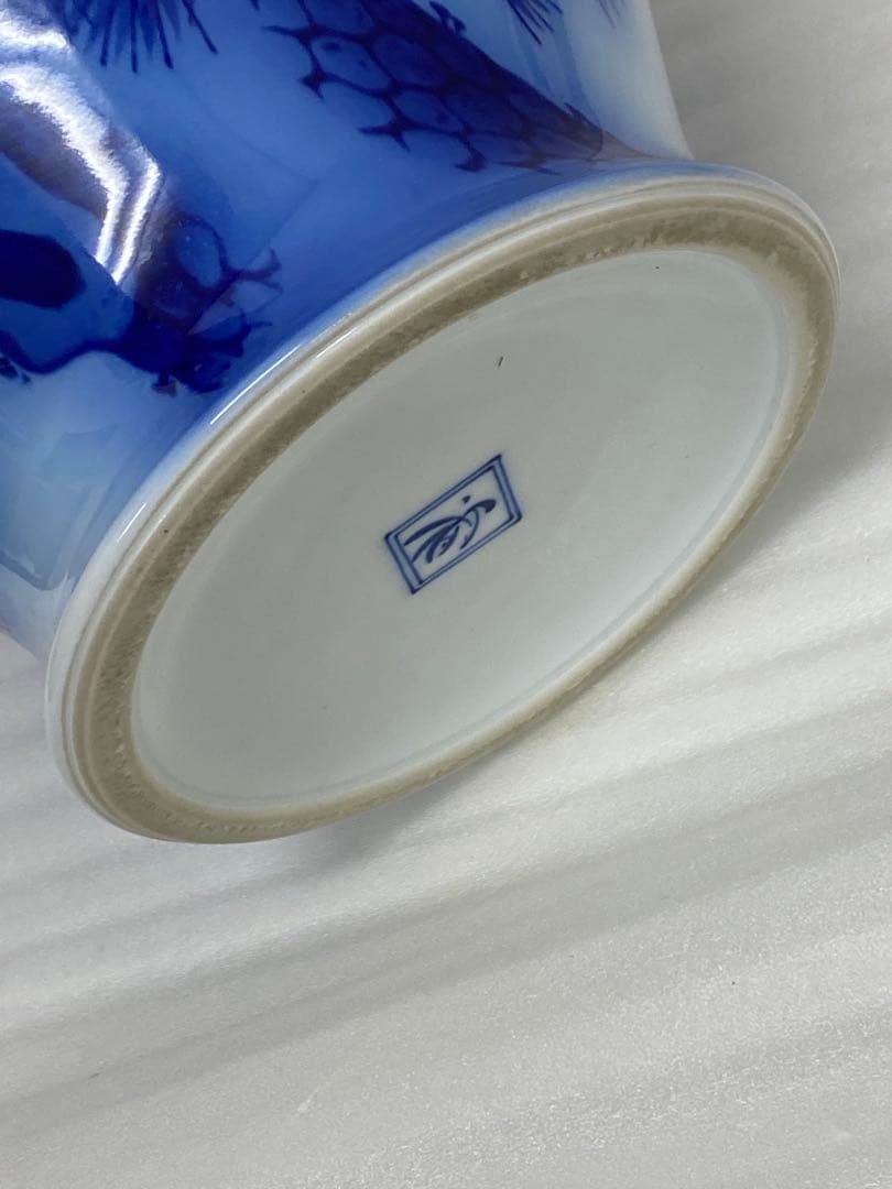 3-3289 香蘭社の染錦模様老松文花瓶