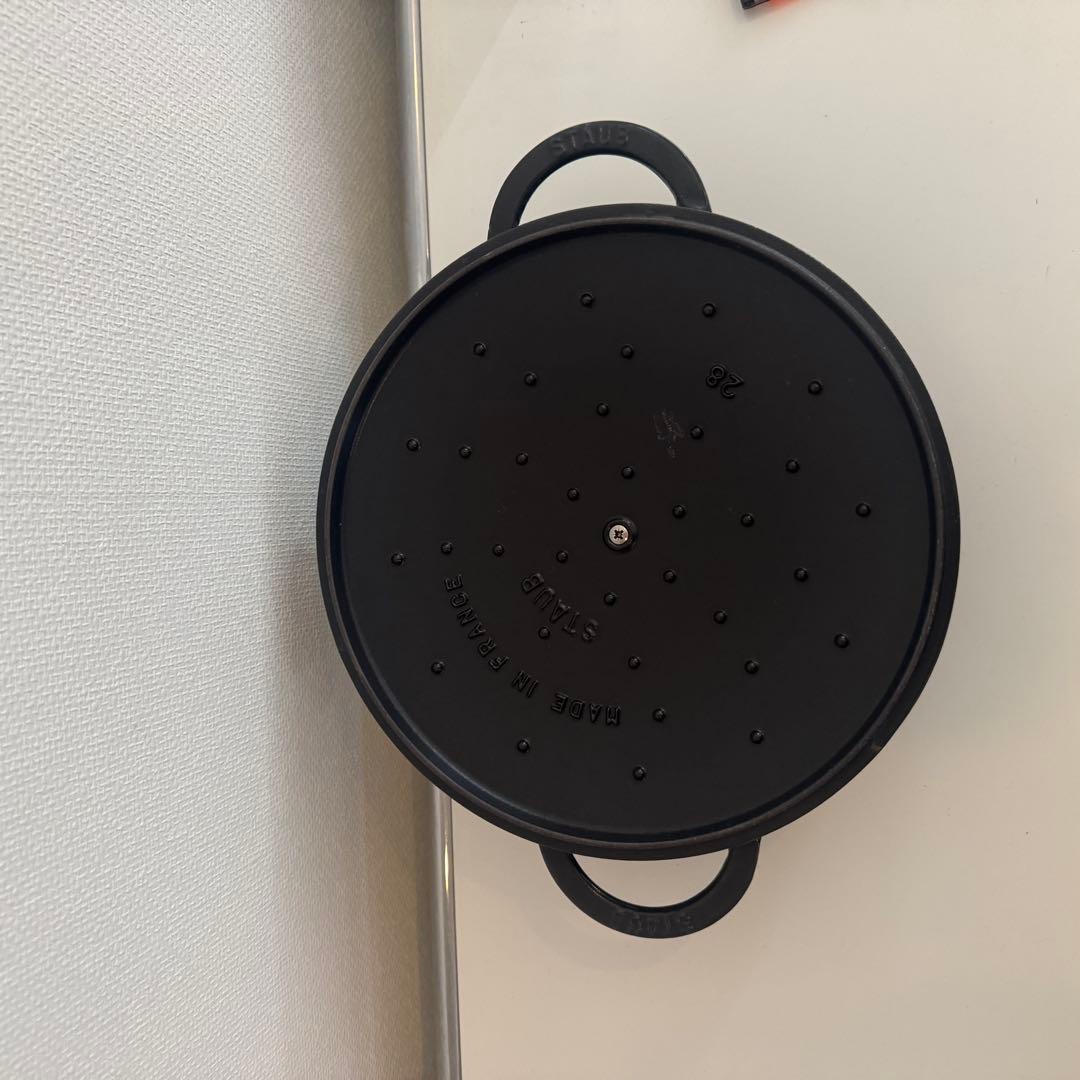 【希少】STAUB ストウブ ニダベイユ ソテーパン 28cm ブラック