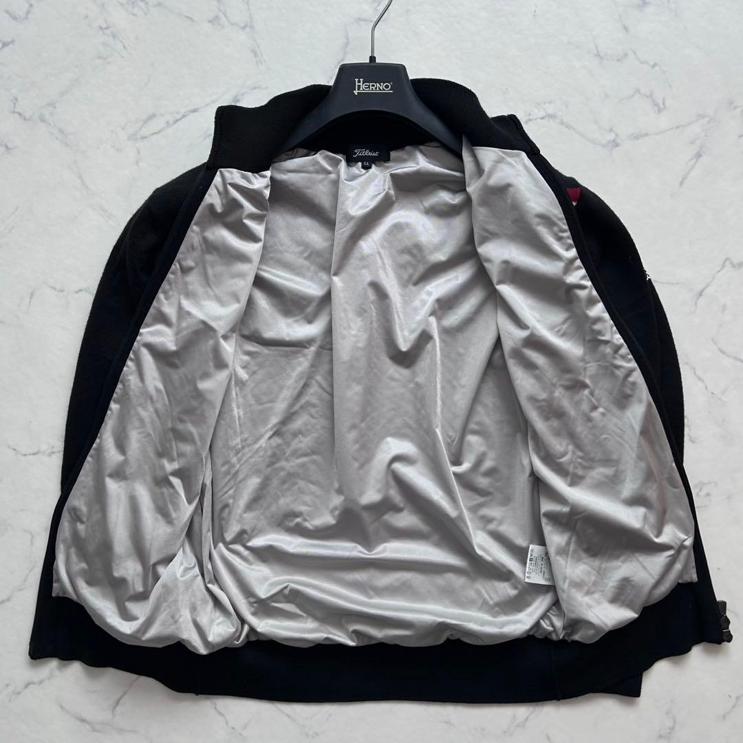 XL 美品 タイトリスト ブルゾン ジャンパー ジャケット ダブルジップ 黒