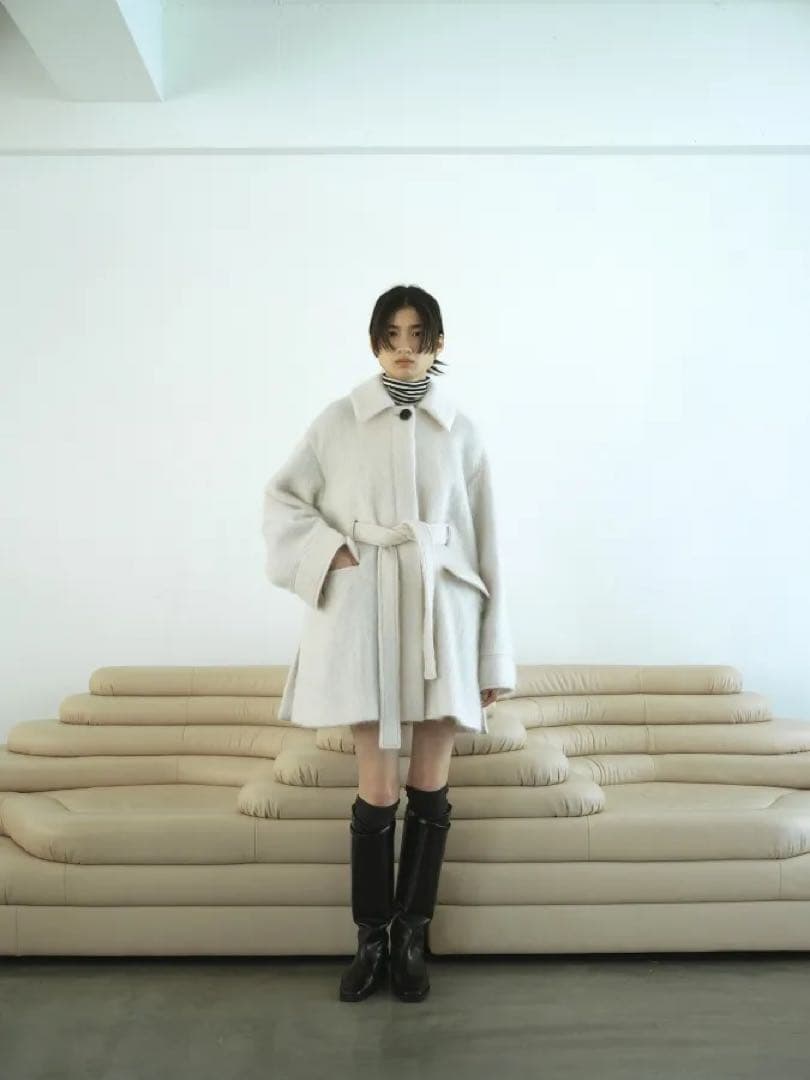 ジャケット・アウター rosary moon Mohair Shaggy Half Coat