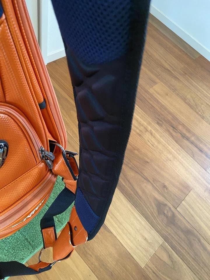 本間ホンマ ツアーワールド オレンジ 多機能カートバッグ ゴルフ　キャディバッグ