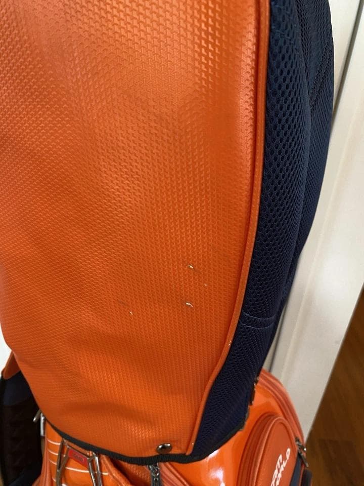 本間ホンマ ツアーワールド オレンジ 多機能カートバッグ ゴルフ　キャディバッグ