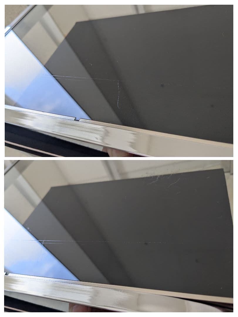 ヴィンテージ ガラステーブル モダン ミッドセンチュリー アイアンフレーム