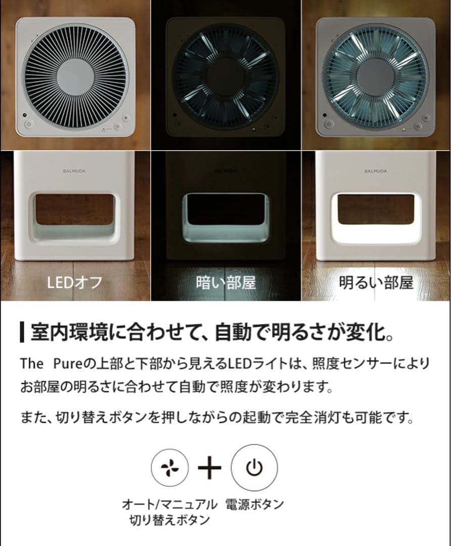 〈新品未開封〉空気清浄機BALMUDA ThePure A01A-GR