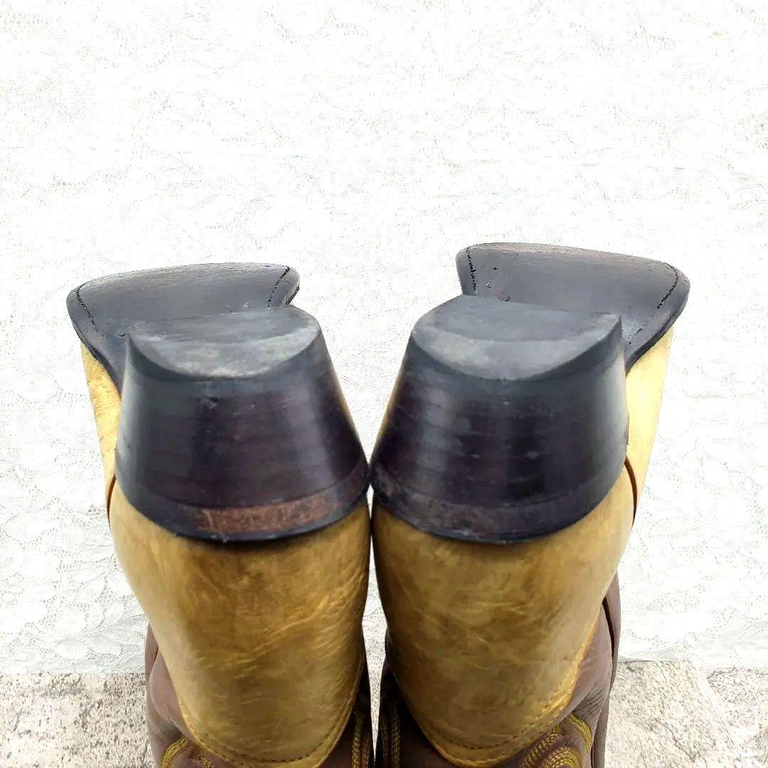 美品✨トニーラマ✨USA製 ウエスタンブーツ 23.5cm相当 レザー 刺繍