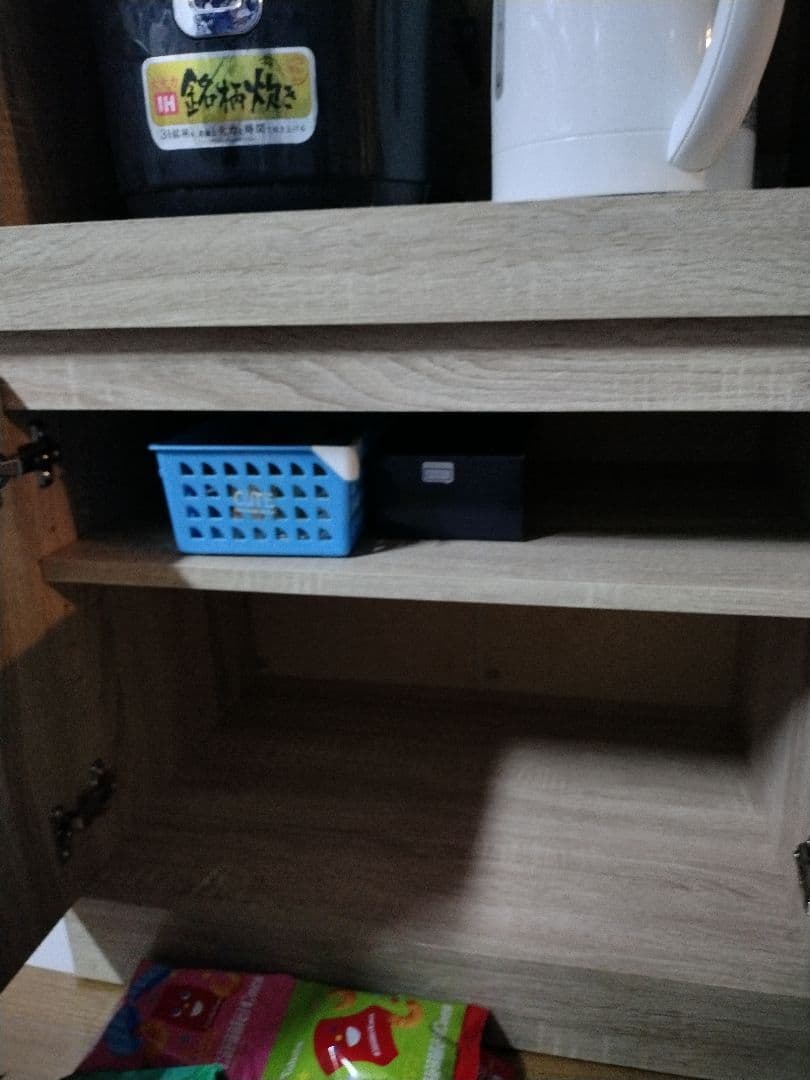 ナチュラルウッド 食器棚 引き出し式 キッチンボード