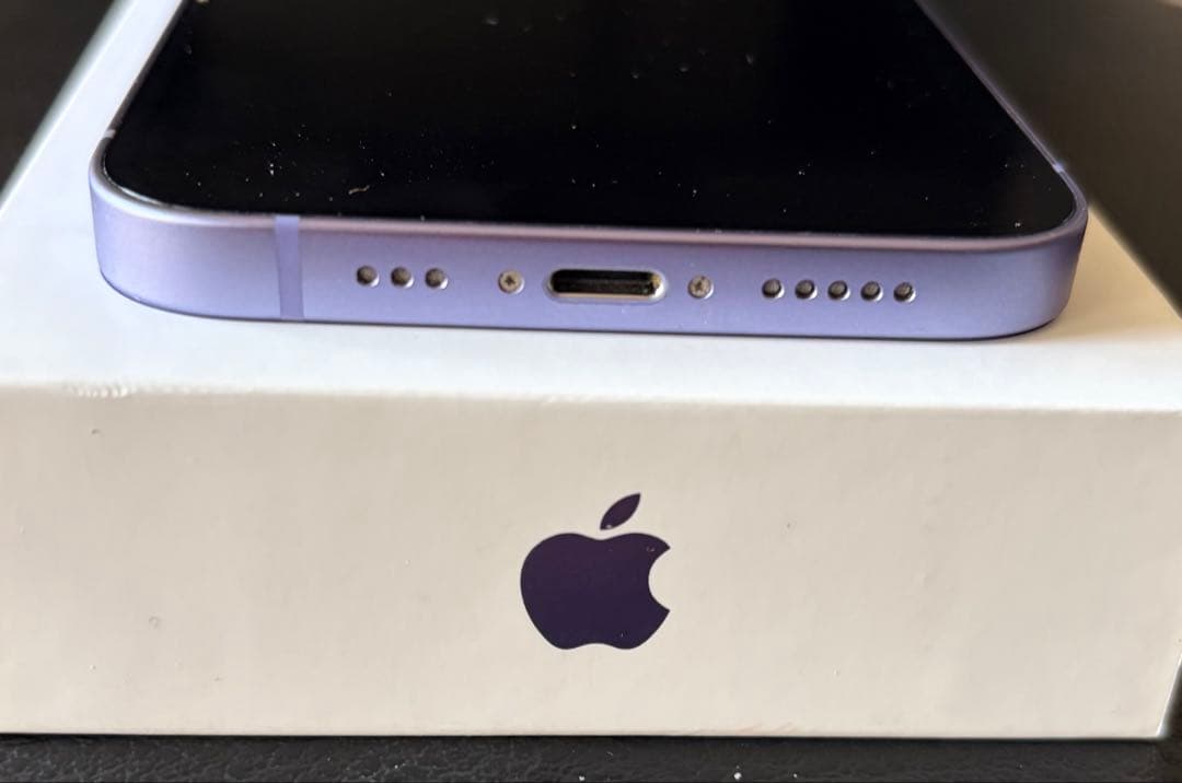 iPhone12 中古品 パープル 美品 箱あり 充電ケーブル未使用