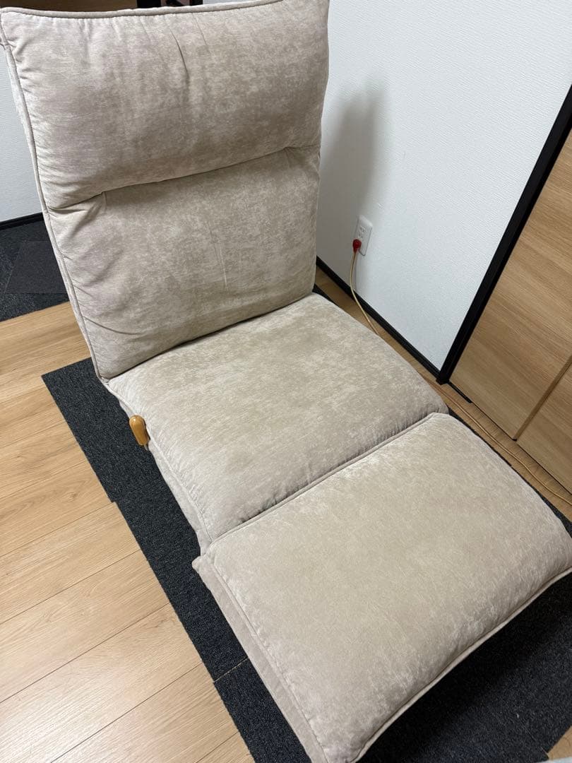 ベージュ 座椅子 ソファー ※配送NG