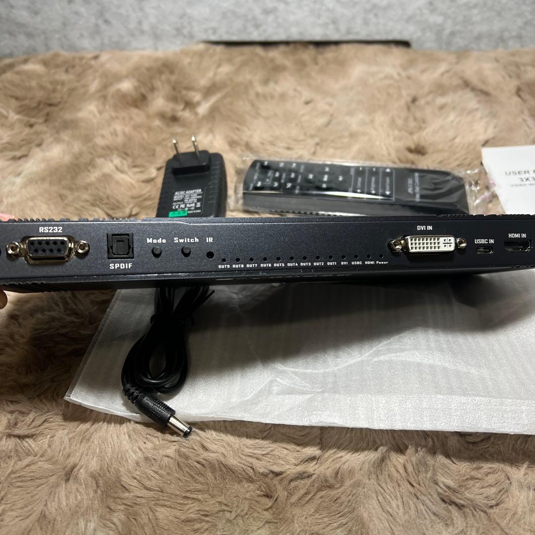 3x3 HDMI ビデオウォールコントローラー