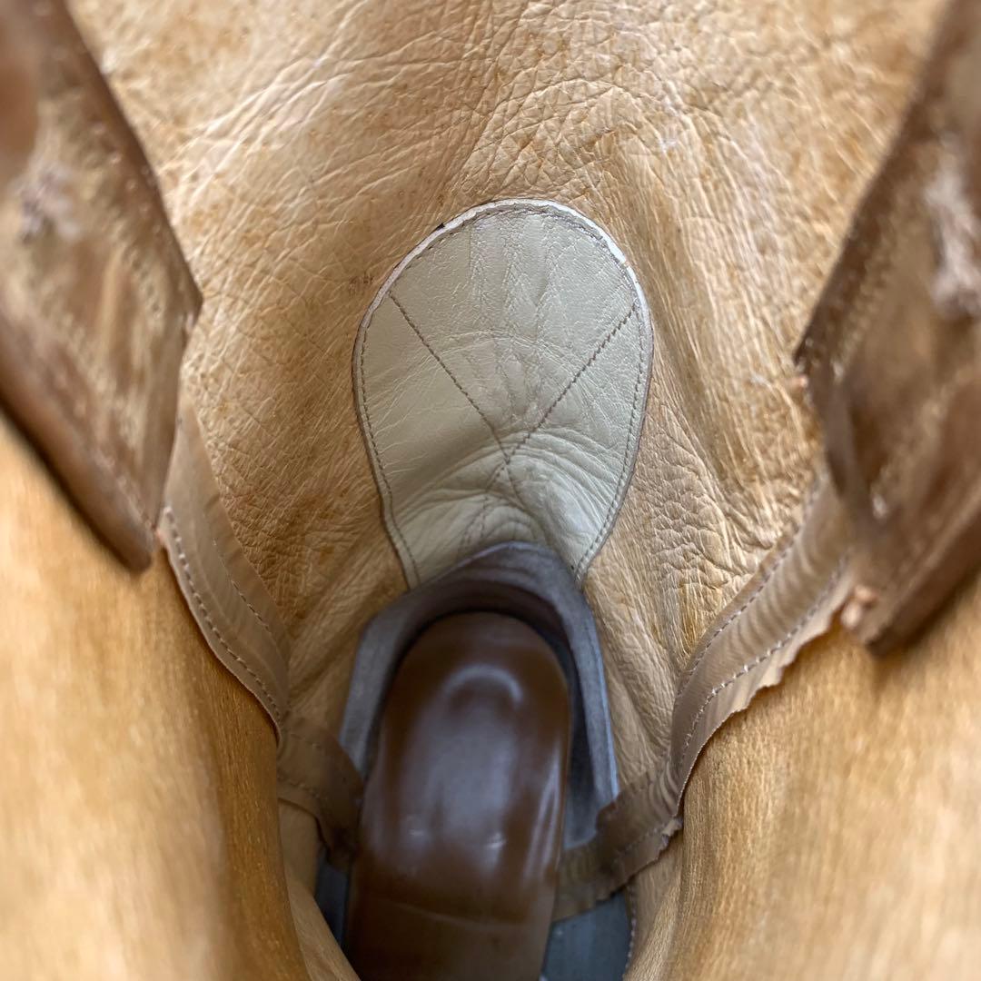 XB124 プラダ ウエスタンブーツ 37.5 約23.5cm ブラウン