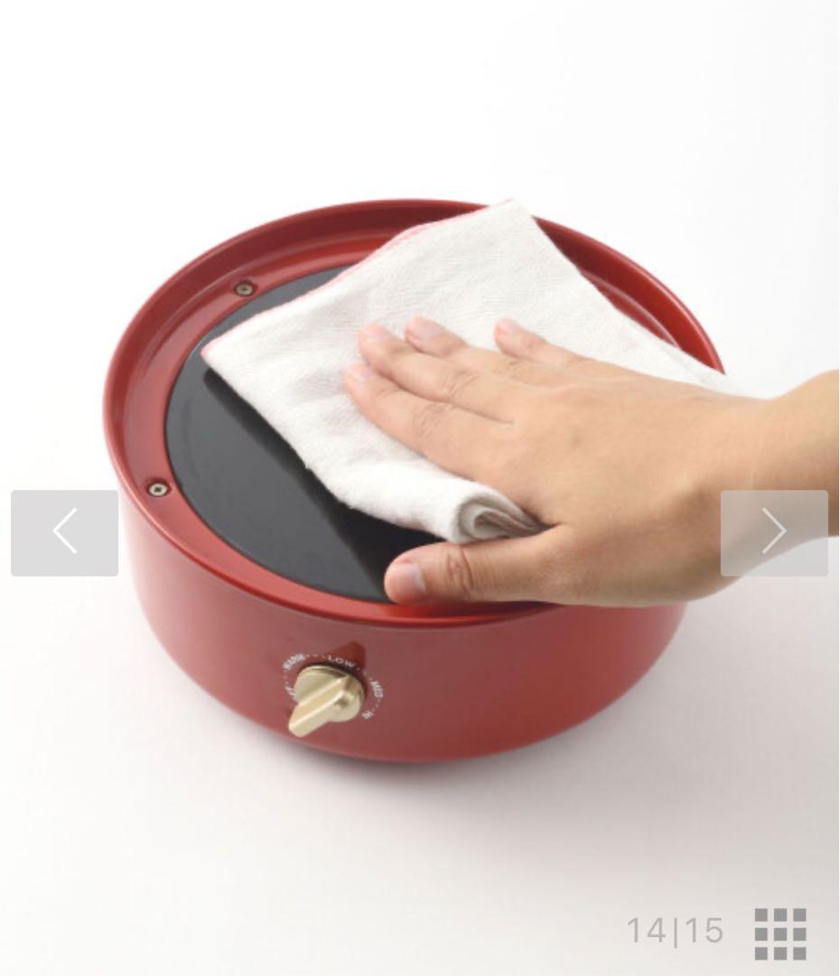 【新品未使用】BRUNO ブルーノ マルチグリルポット レッド BOE065