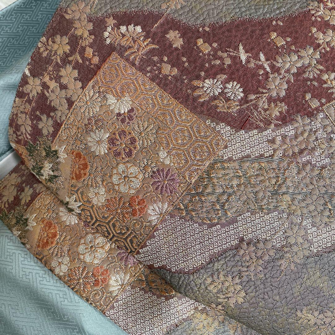 訪問着　フルセット　友禅　紗綾形地紋　金彩加工　鮮やか　入学式　卒業式　L2