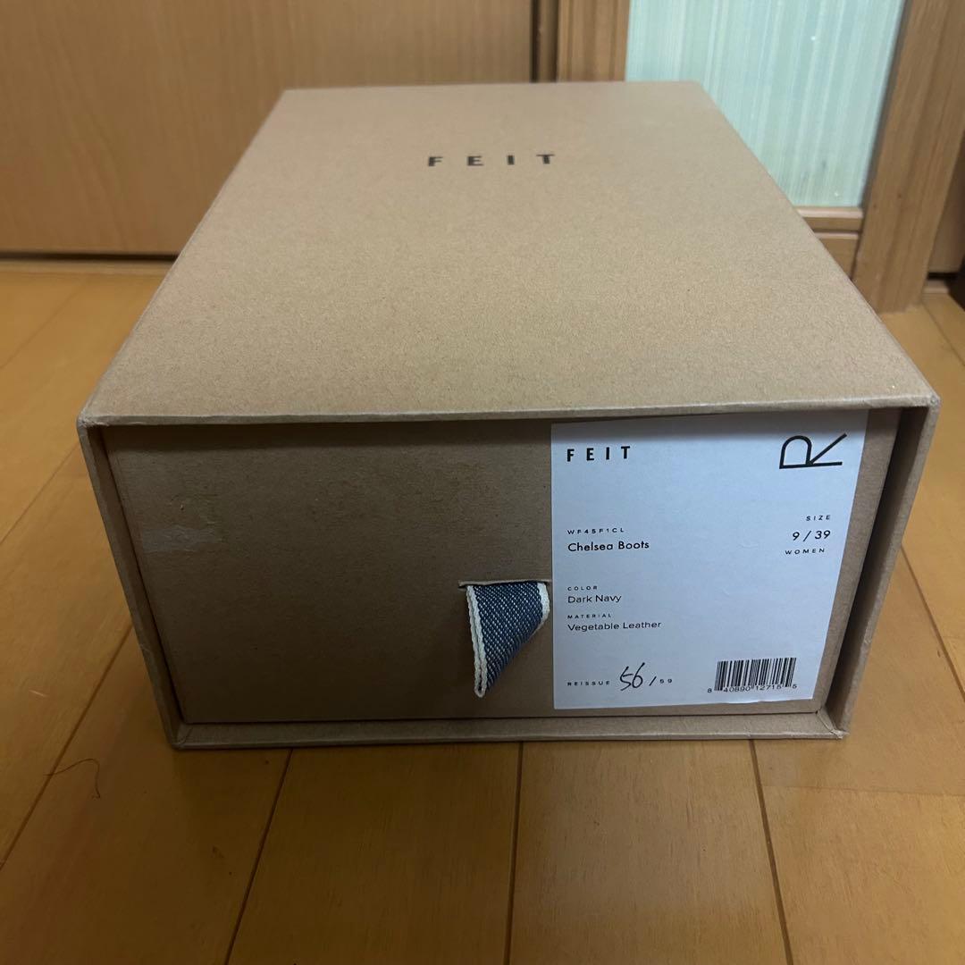 ピュア フェイト×45R サイドゴアブーツ ダークネイビー 39 25