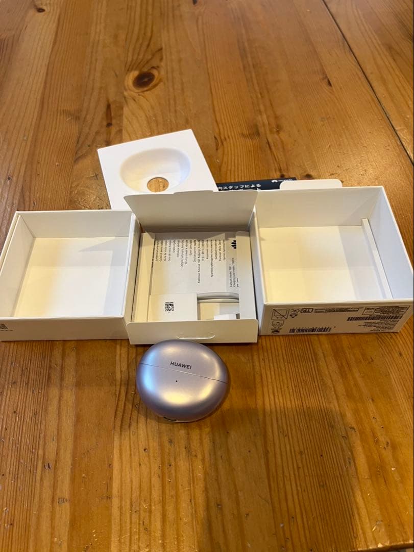 HUAWEI ワイヤレスイヤホン パープル 充電ケース付き