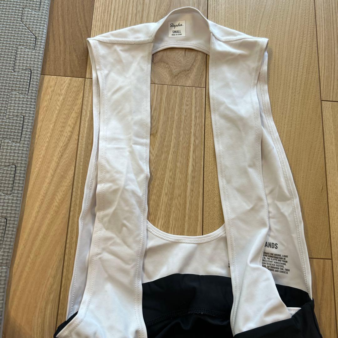 【中古品】Rapha ビブタイツ Sサイズ ホワイト/ブラック