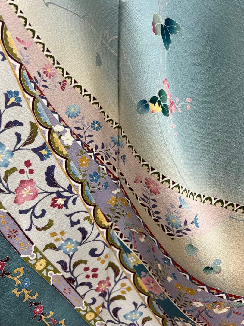 eri様　2点おまとめ　正絹　作家物　訪問着　アラベスク　熨斗目　長襦袢