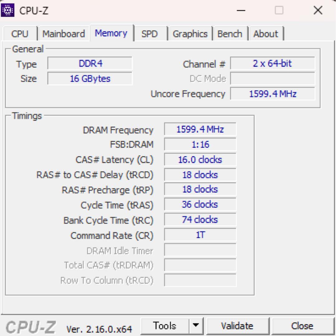 DDR4 3200MHz 16GB (2x8GB) メモリー