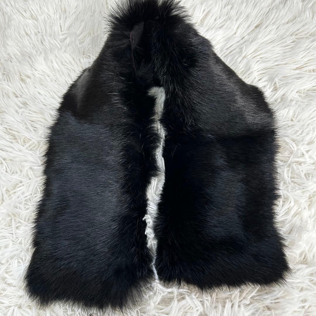 VIVIENNE TAM マオカラー アンゴラコート チャイナボタン ファー付き