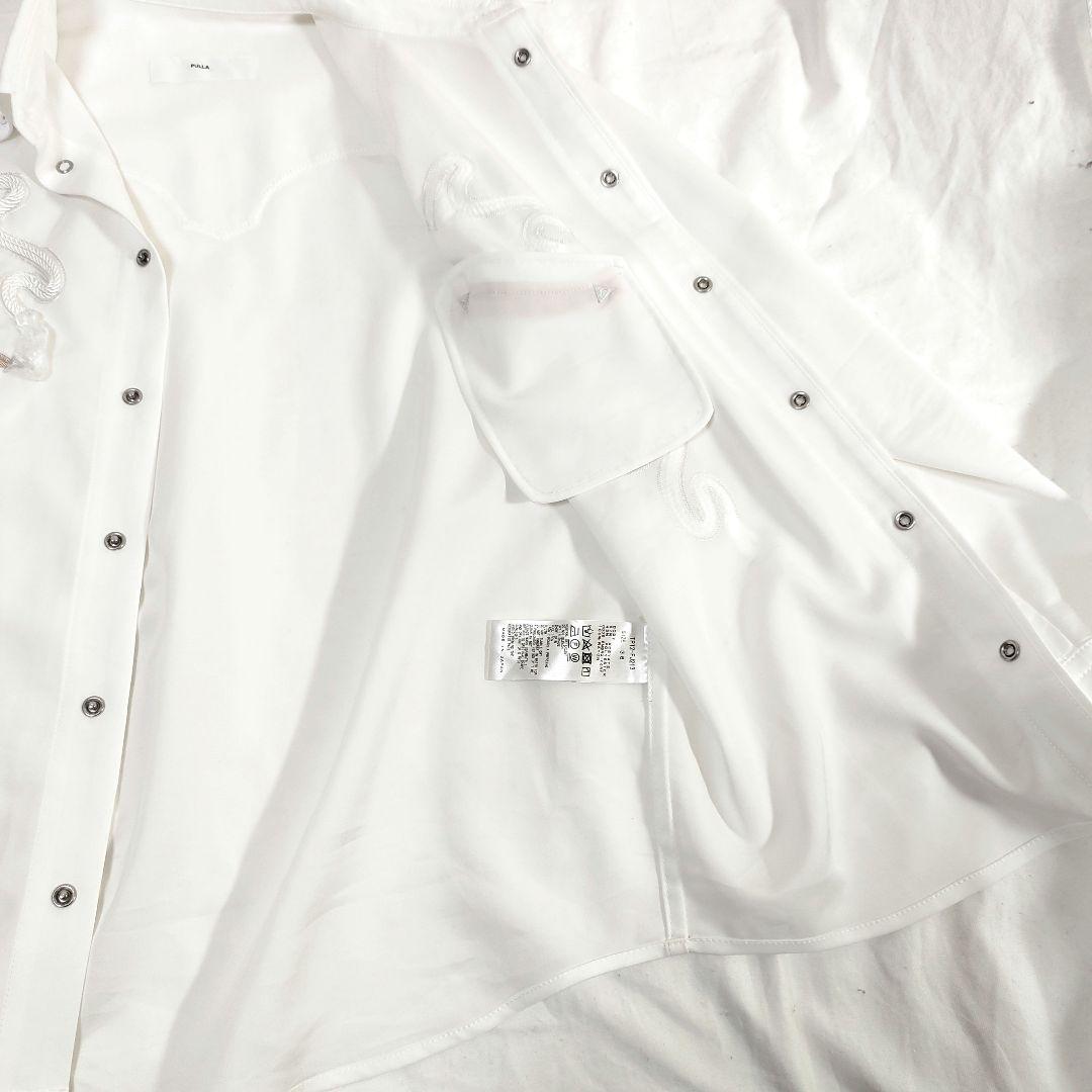 美品 TOGA PULLA トーガプルラ ウエスタン 刺繍 フリンジ 長袖シャツ