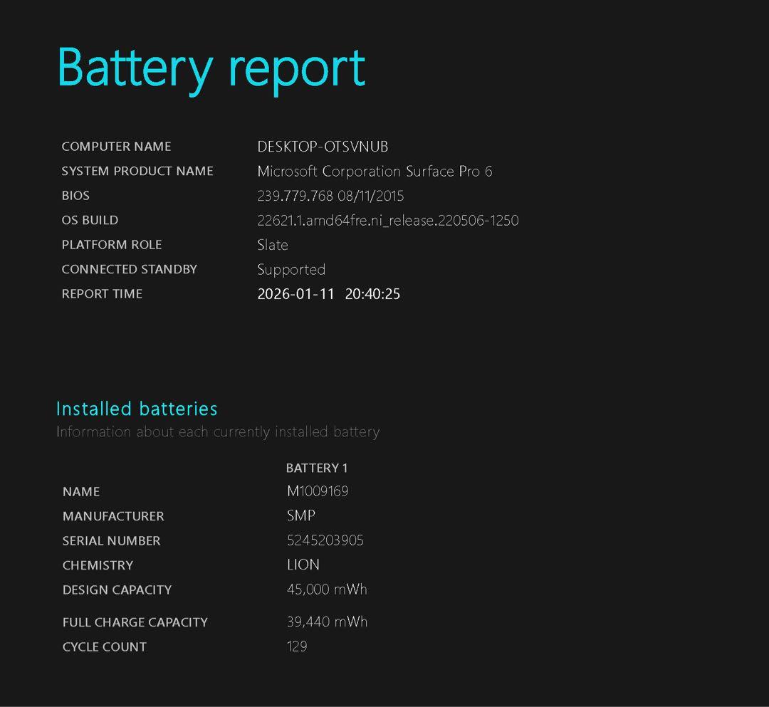 Windowsノート本体 Surface Pro 6/intel Core i5/128GB/8GB