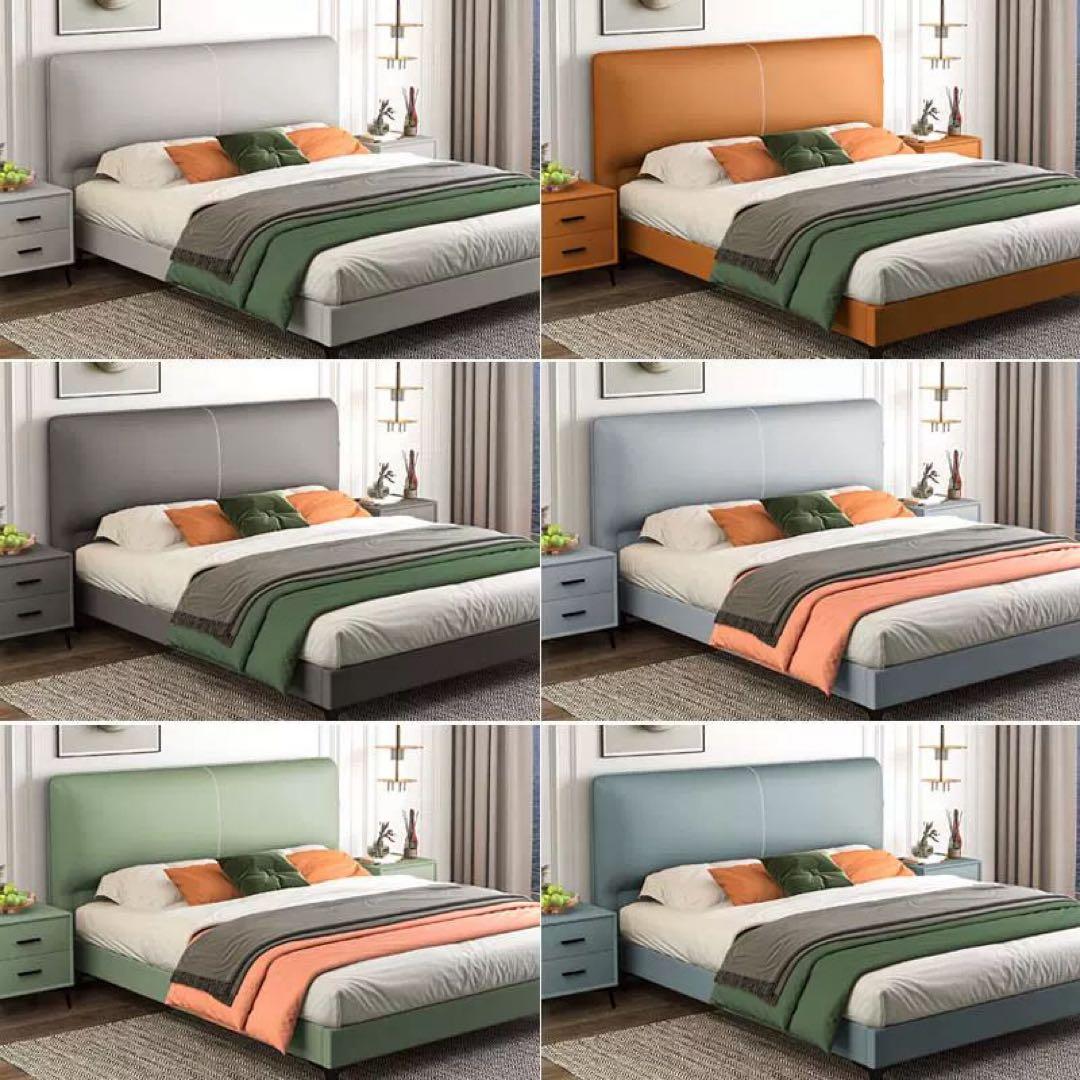 レザーモダンベッド キングサイズ