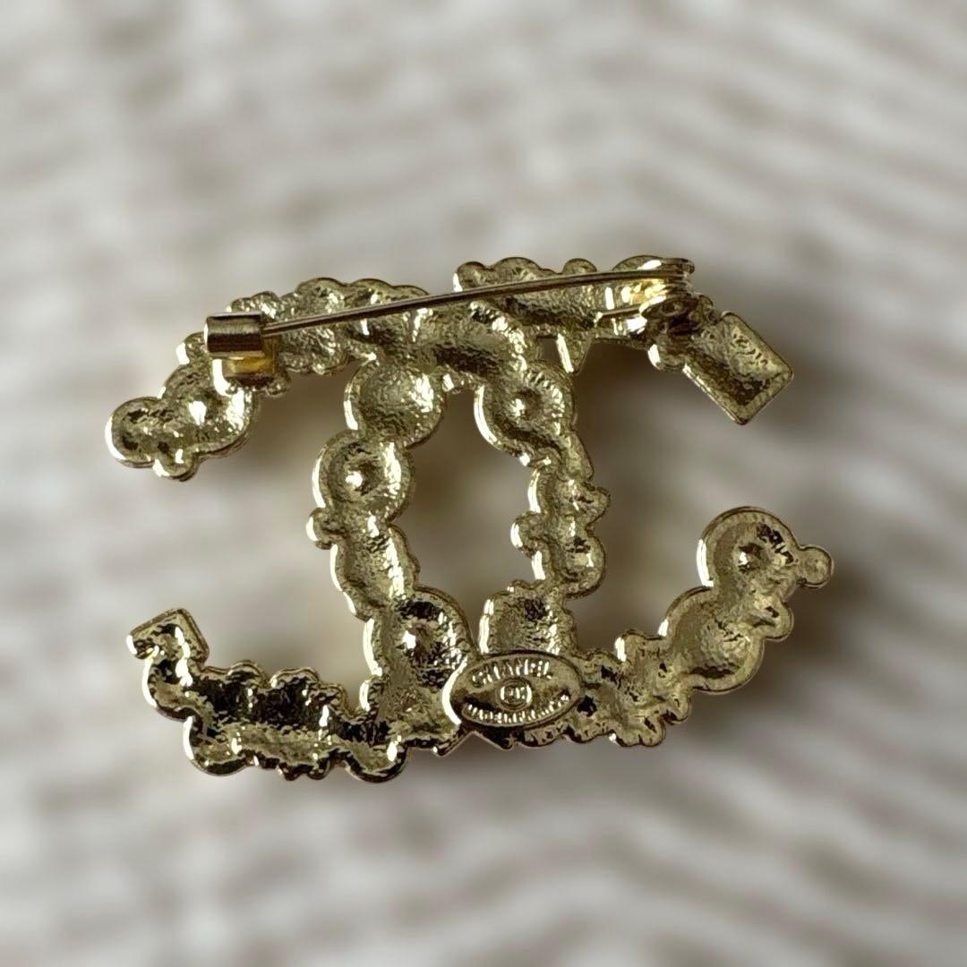 新品未使用　シャネル　CHANEL ヴィンテージ　ブローチ　ゴールド