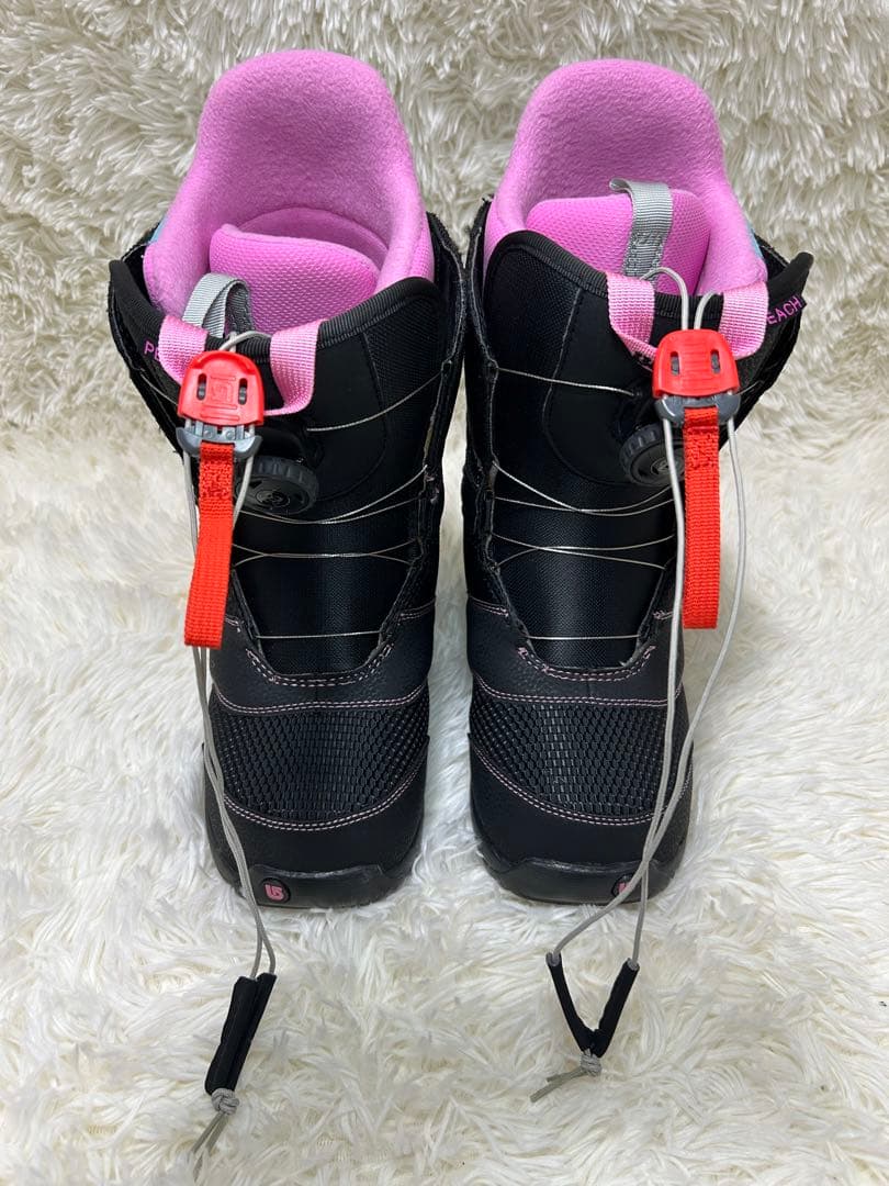 Burton peacスノーボードブーツ 24cm ブラック　ピンク BOA