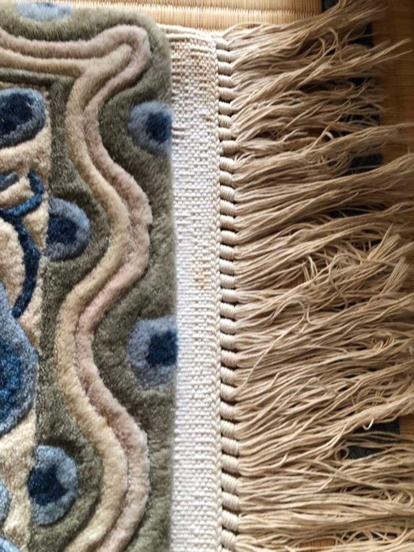 山形緞通 オリエンタルカーペットえびかずら宝相華 80×150