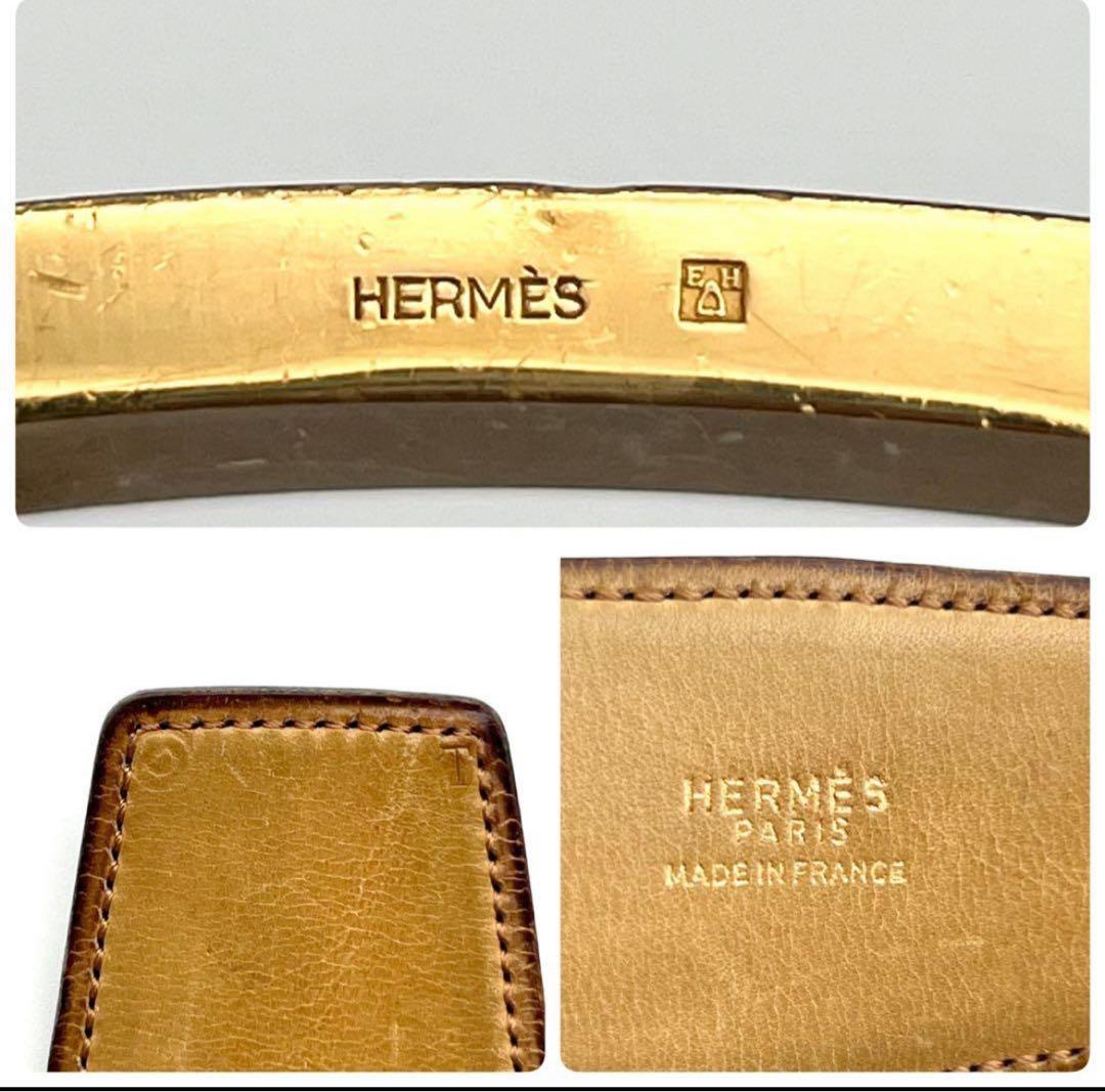 エルメス　ベルト　コンスタンス　H金具　ゴールド　ブラック　レディース　◯D刻印