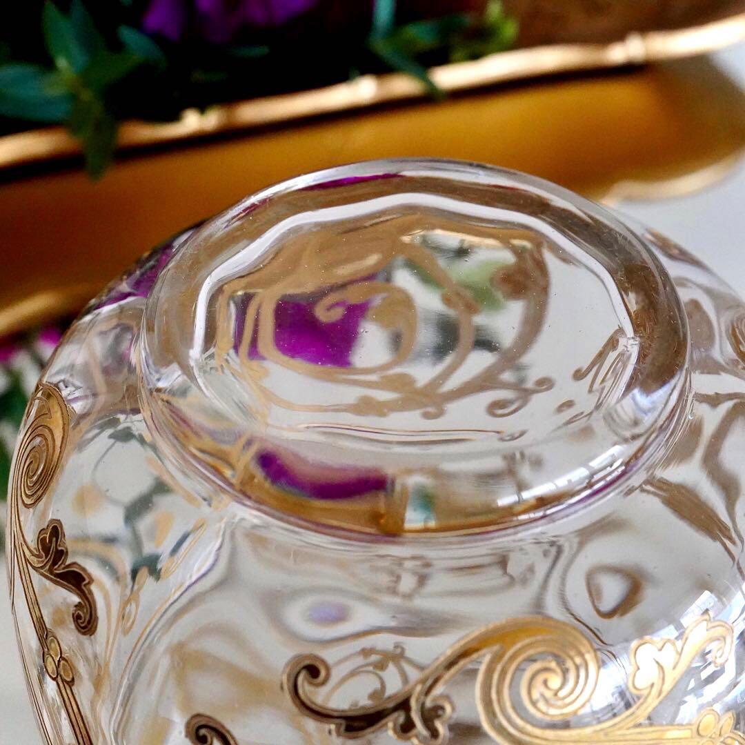 希少★24金彩★美品オールドサンルイ★クリュニー★ボンボニエール★蓋物★小物入れ