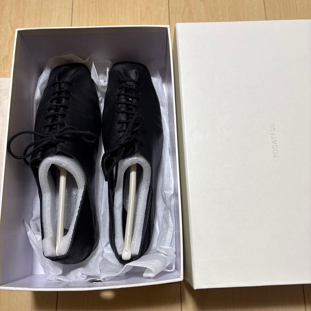 TODAYFUL Laceup Leather Shoes 37 黒 箱あり