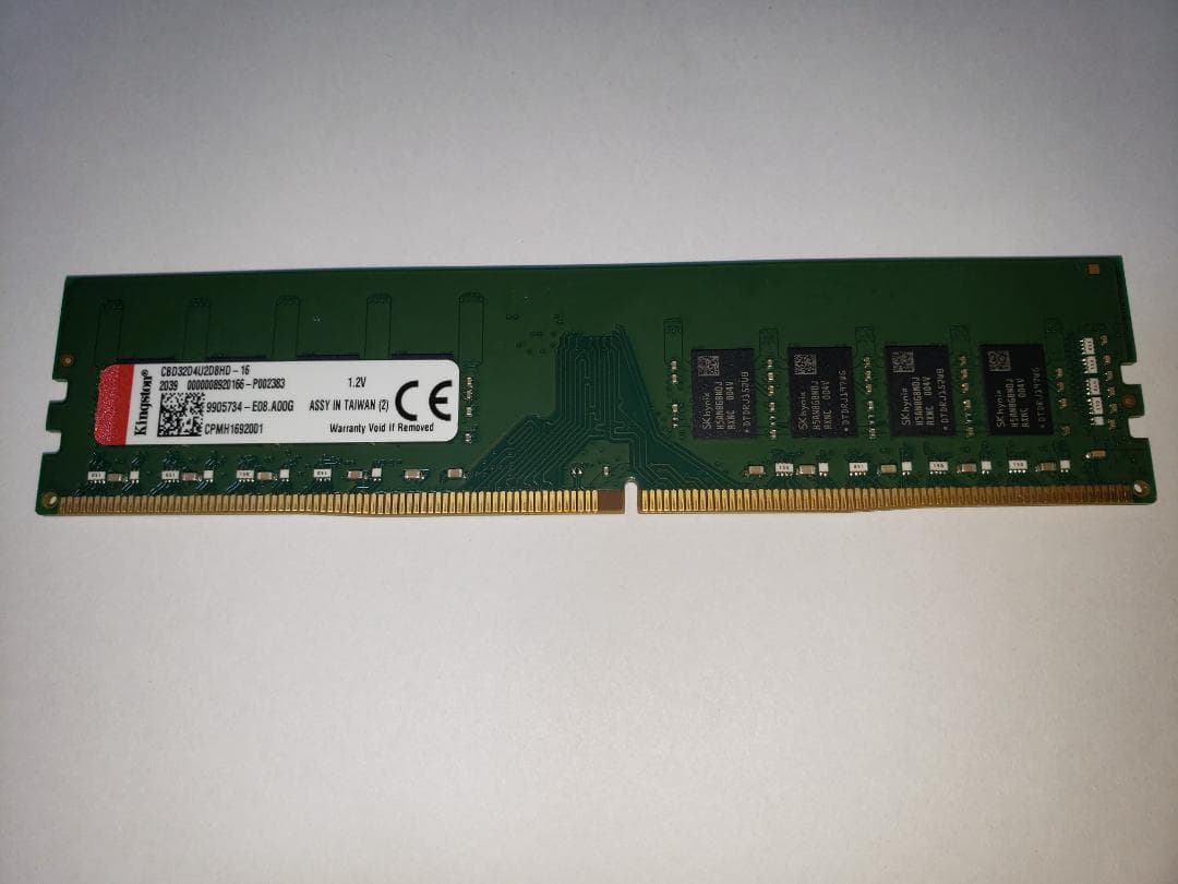 Kingston(SK Hynix製チップ) DDR4-3200 16GB