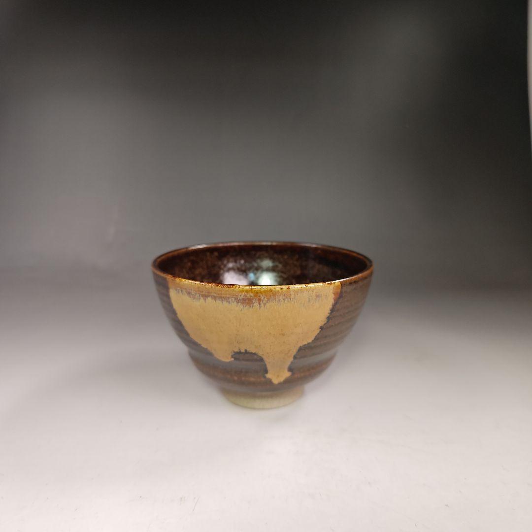 イ359 茶碗『膳所焼胴〆茶碗　共箱』『淡海ぜぜ　陽炎園造』抹茶碗　茶道具