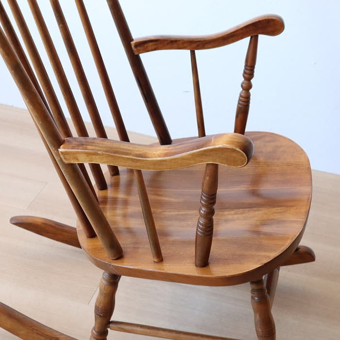 ヴィンテージ ロッキングチェア 飛騨の家具 古家具 ブナ材 無垢材