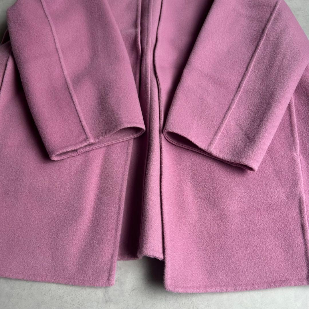 ルルウィルビー 24AW シャルムビーバーリバーミドルコート マフラー ベルト