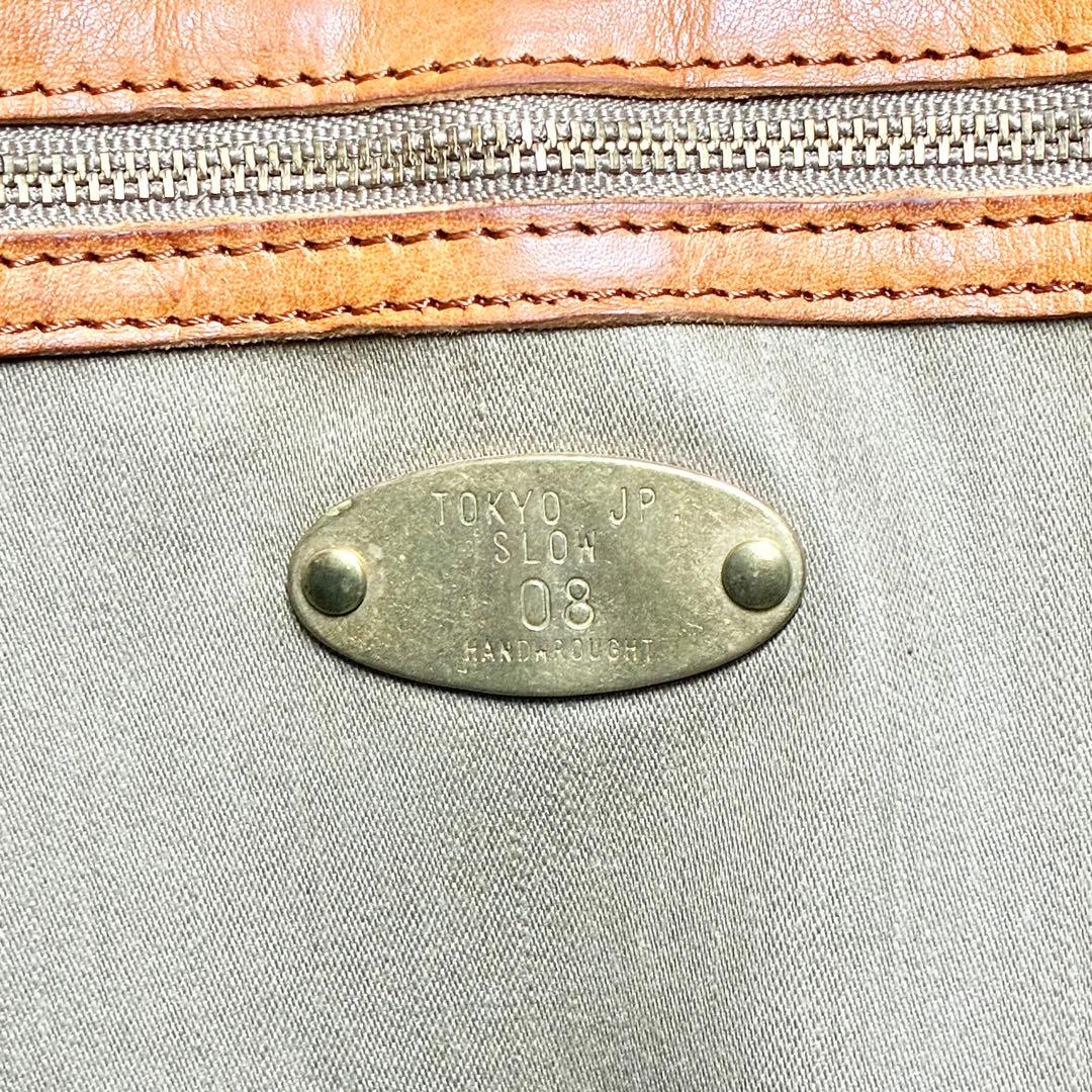 【人気】　スロウ　ルボーノ　ショルダーバッグ　栃木レザー　ヌメ革　キャメル