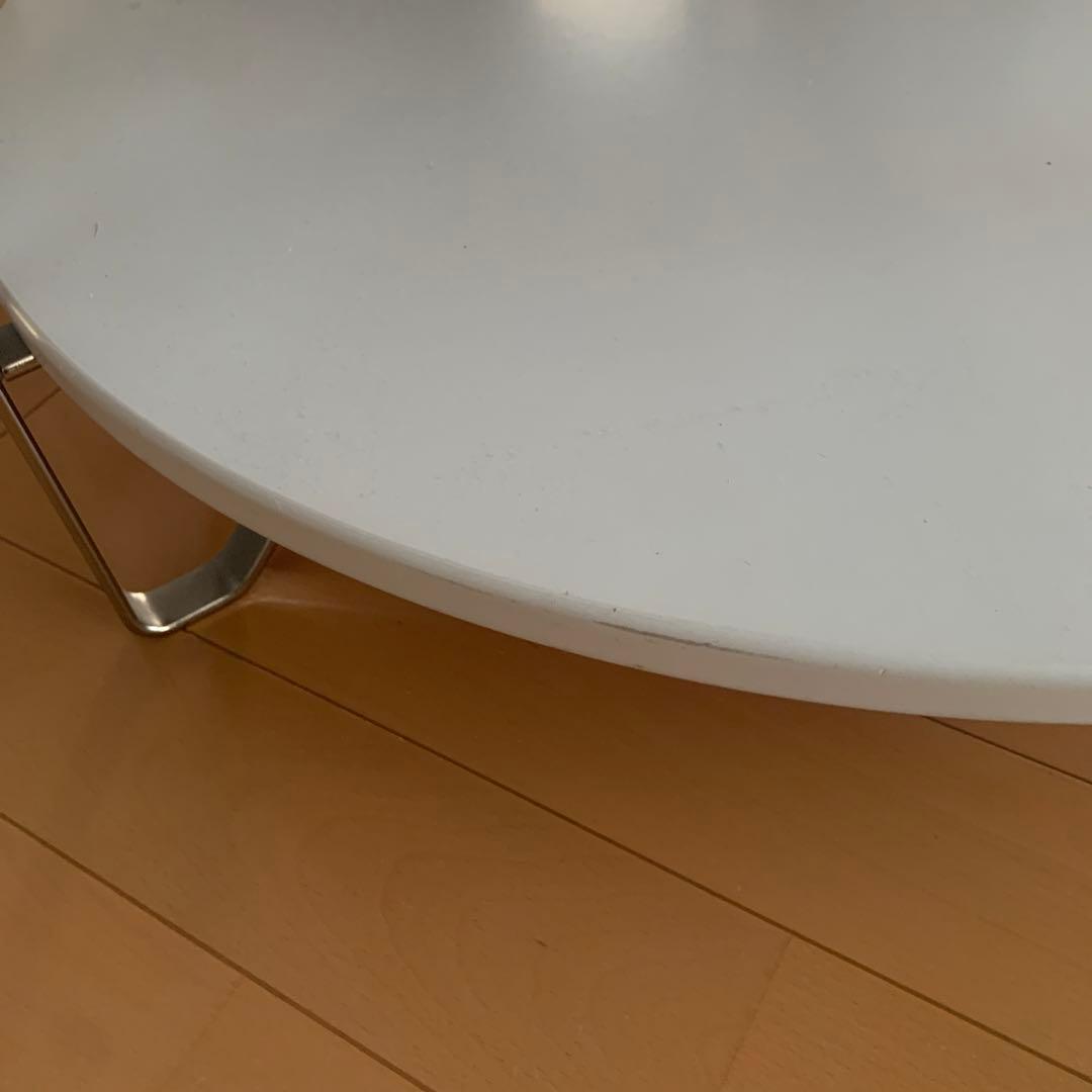 IKEA IMFORS 円形木製コーヒーテーブル 直径80cm 白　ホワイト