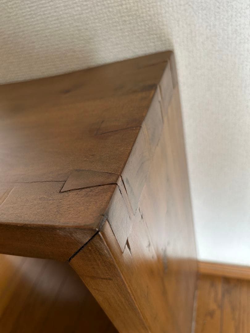 エントランスベンチ　玄関フロア靴脱ぎ椅子　手荷物一時置き　曲木コンソールテーブル