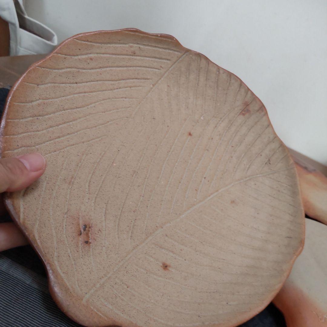 葉 皿 大 6枚 備前焼