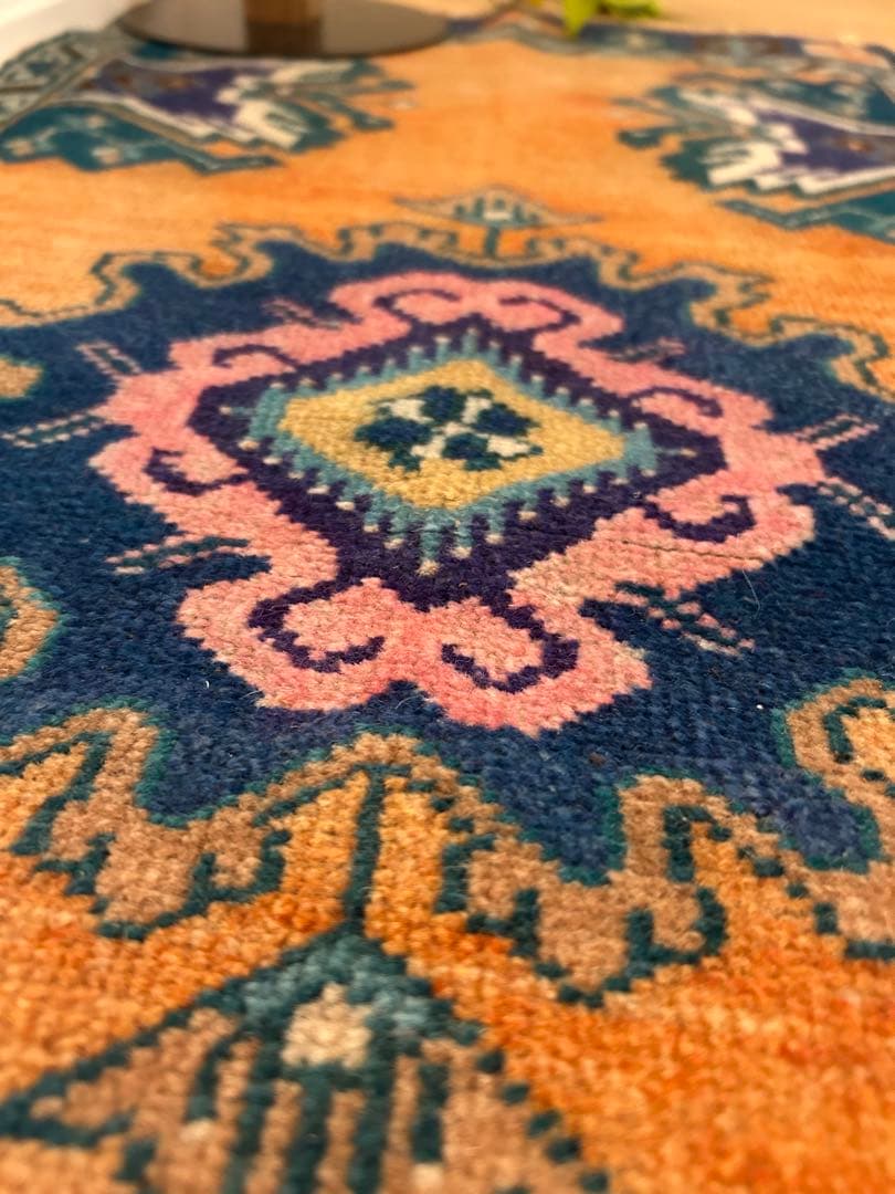 トライバルラグ・トルコヴィンテージラグ・ウール約47×102cm