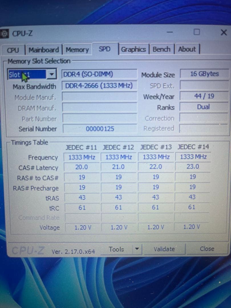 TIMETEC 16GB DDR4 メモリ3枚、合計48GB