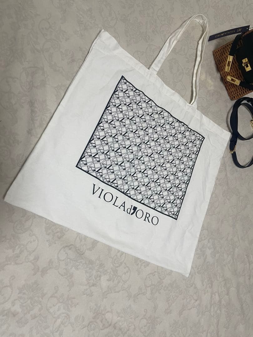 【新品未使用】ヴィオラドーロMIRO カゴバッグ 2WAY キャメル 黒