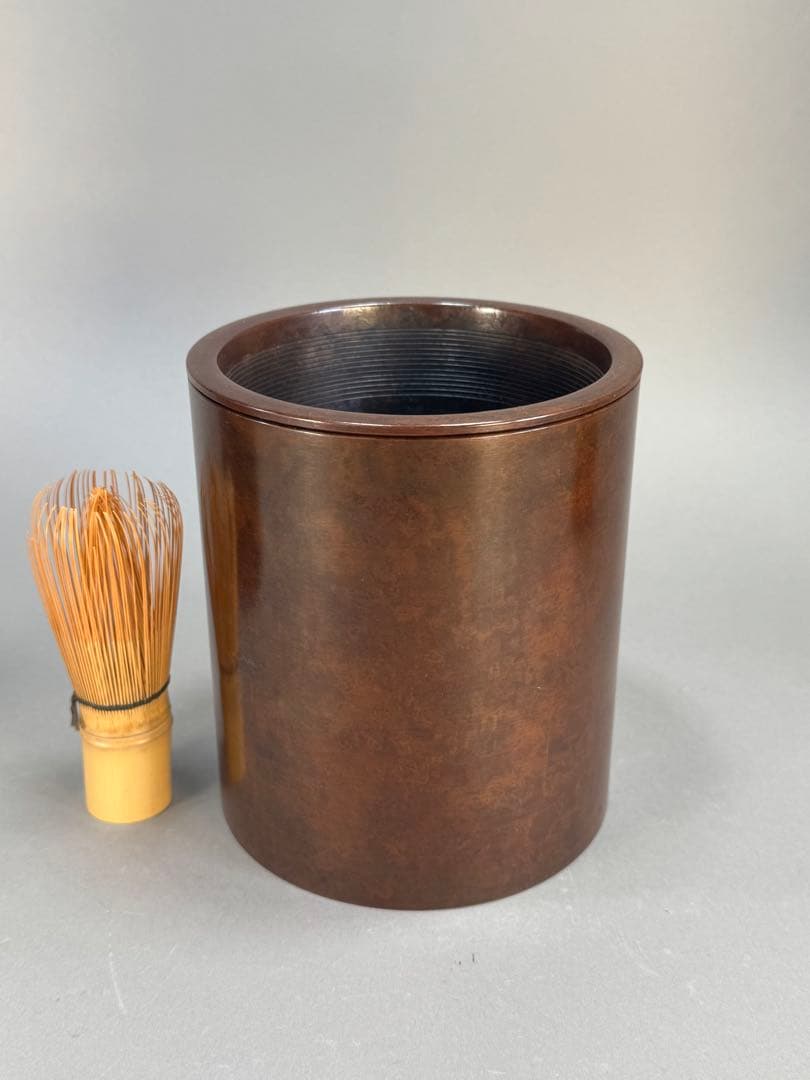 いけばな　鋳銅　唐銅花器　池坊　古流　未生流　龍生派　2点セット高さ45.8cm