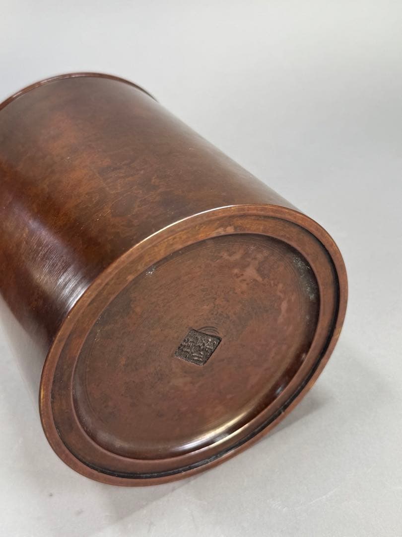 いけばな　鋳銅　唐銅花器　池坊　古流　未生流　龍生派　2点セット高さ45.8cm