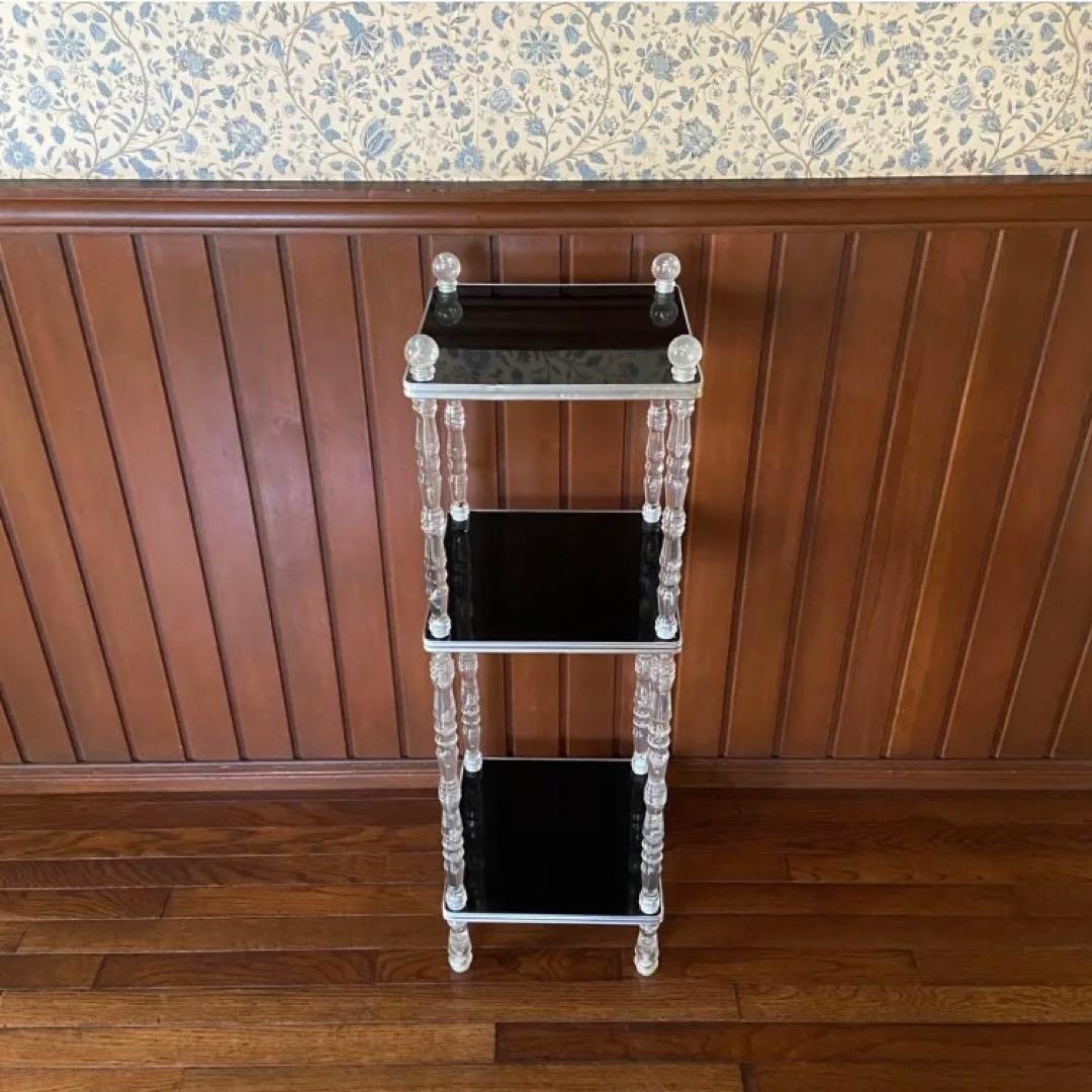 ’70s 昭和レトロ　飾り棚　ブラック　 レトロ家具