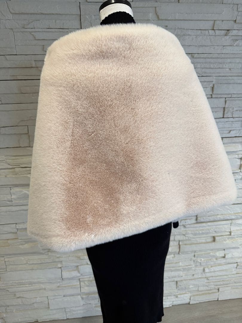 JENNE リッチボリュームファーケープ ファーポンチョ ケープコート