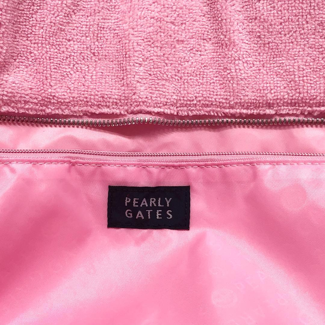 ○★新品未使用　PEARLY GATES　パイルカートバッグ（大）　ピンク系