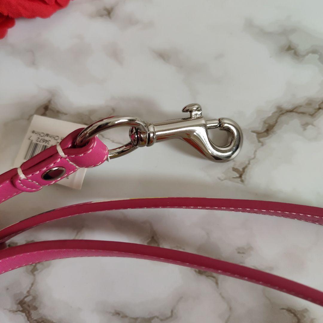 新品　COACH　コーチ　犬　リード　カラフル　レザー